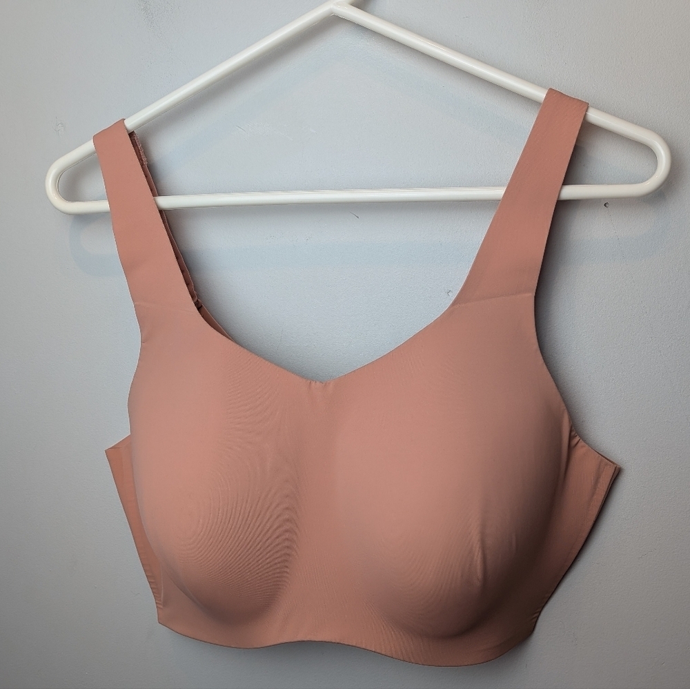 KNIX Bra Pink Dark Beige Color Size 7+ Wireless Super Comfy